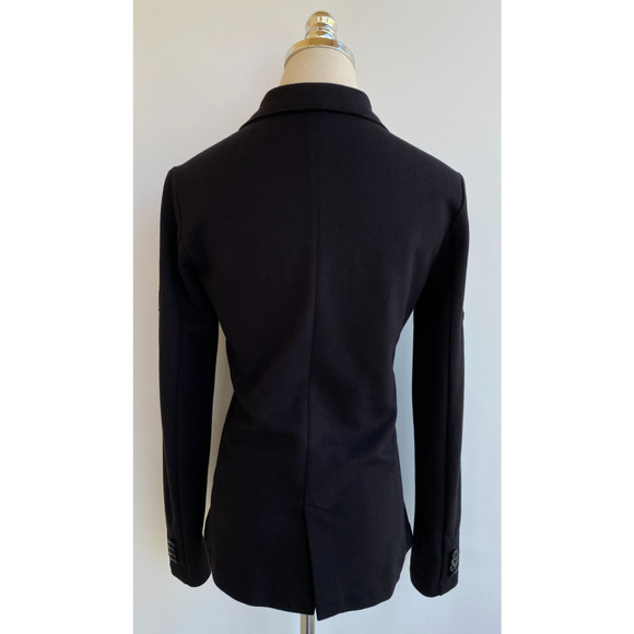 Miller Wendt Black Soft Knit Sloane Blazer Military Patches Large size XS - Picture 7 of 15